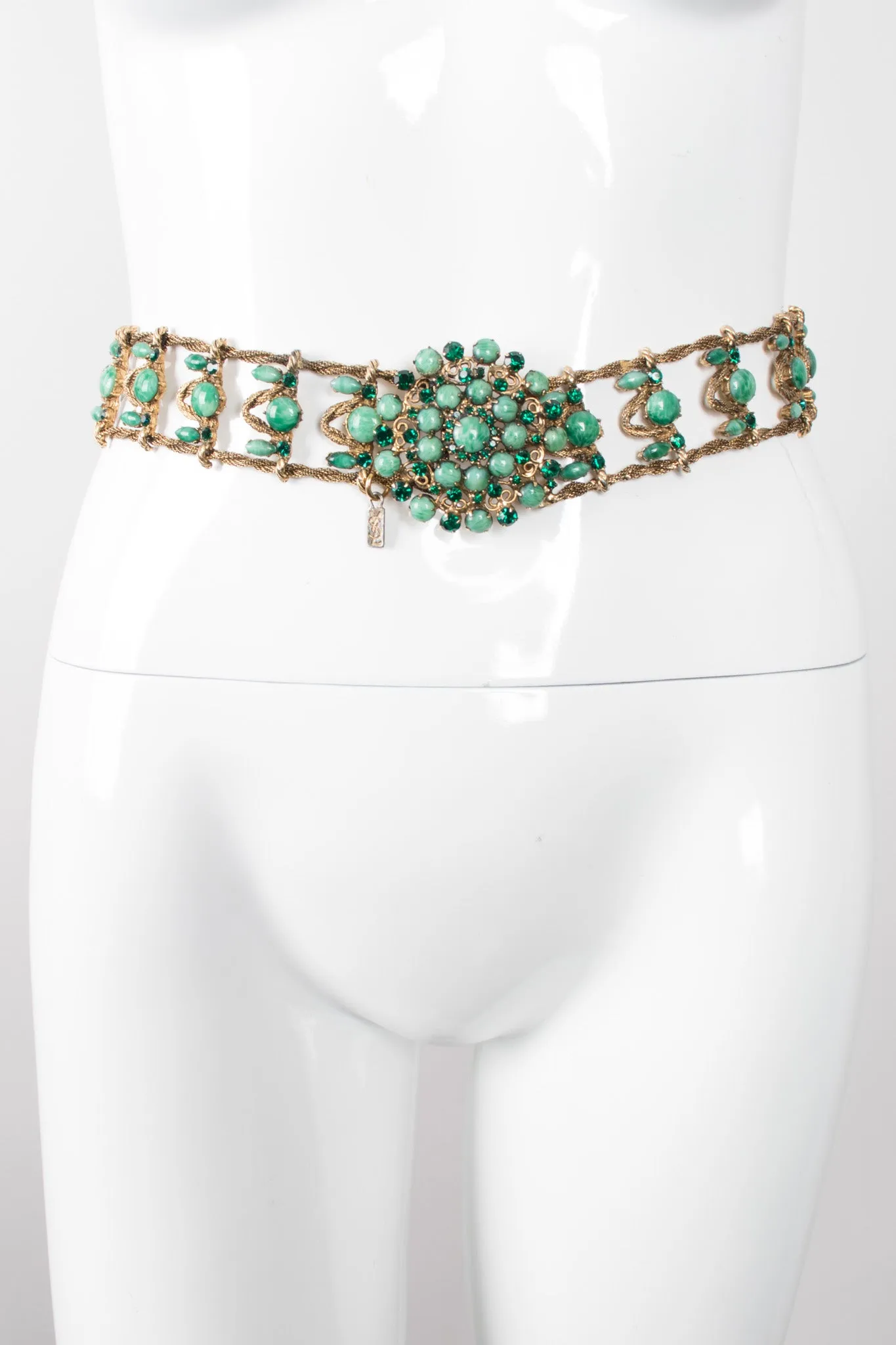 Crystal Gemstone Metal Belt