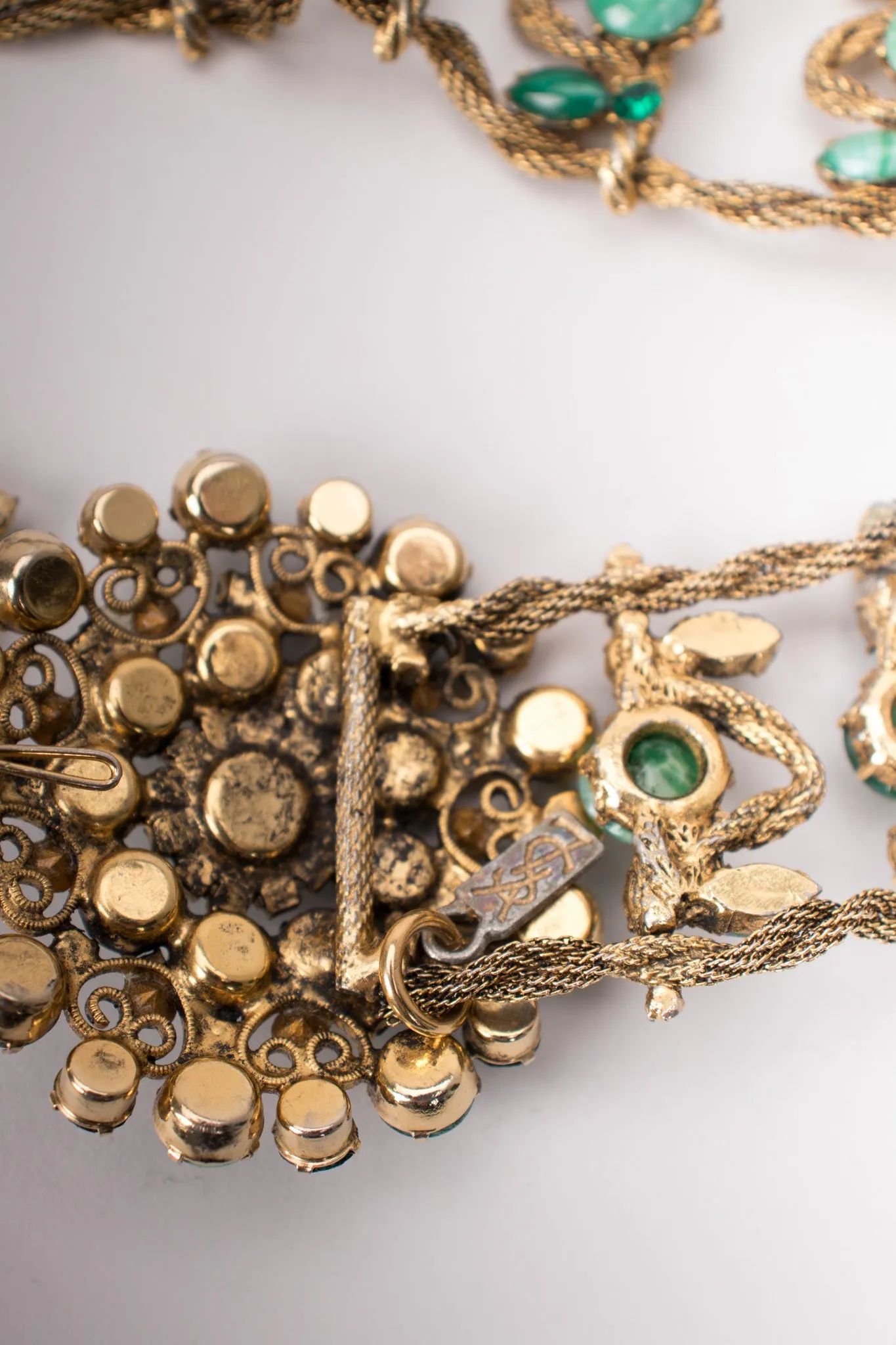 Crystal Gemstone Metal Belt
