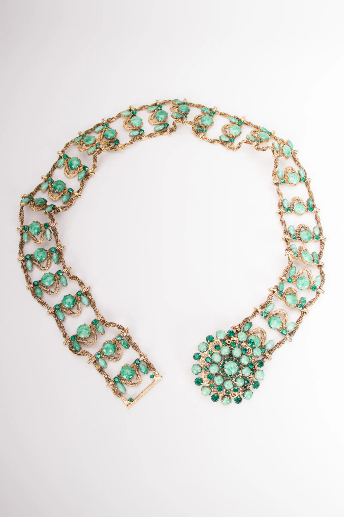 Crystal Gemstone Metal Belt