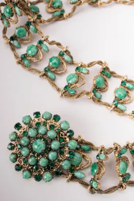 Crystal Gemstone Metal Belt