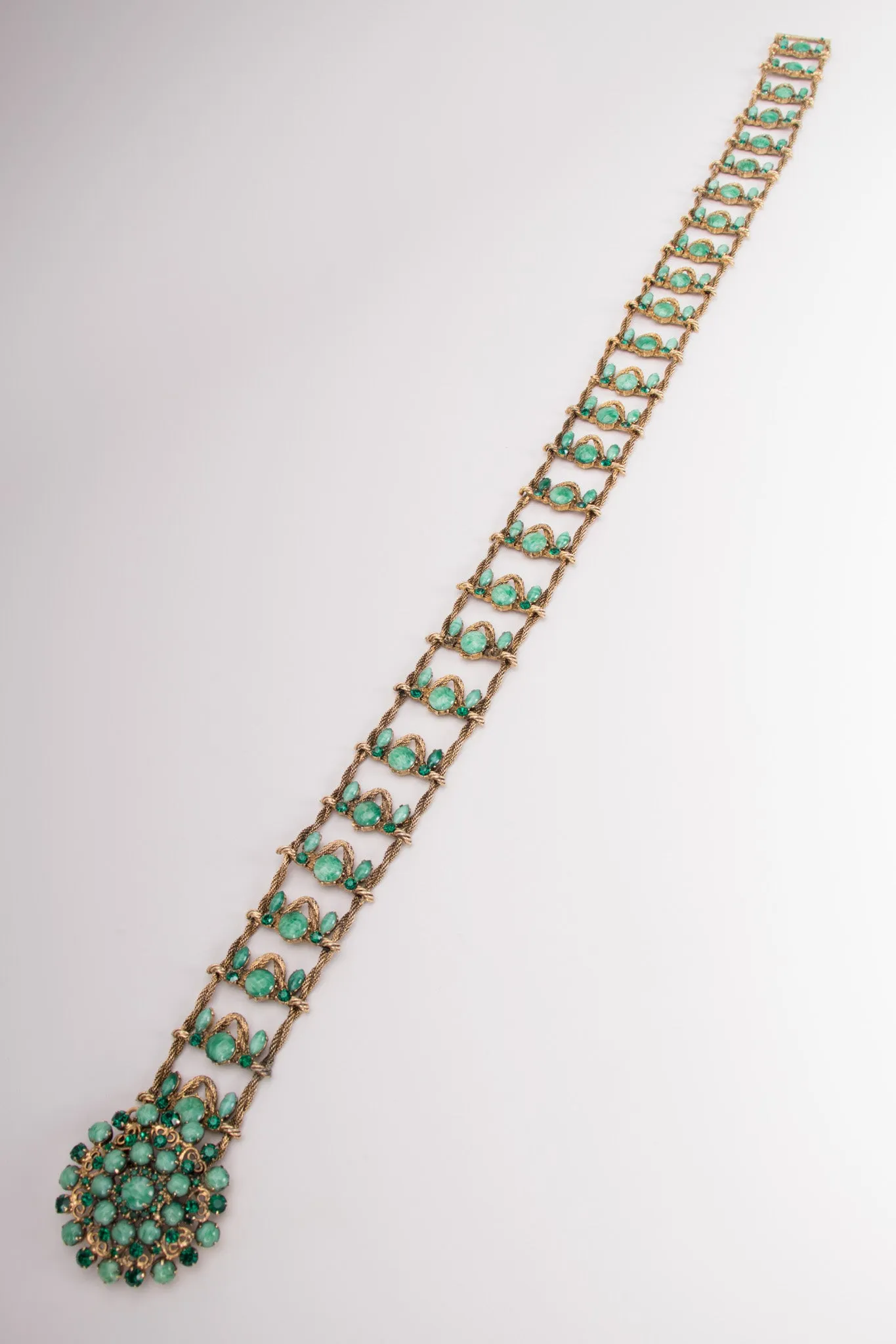 Crystal Gemstone Metal Belt