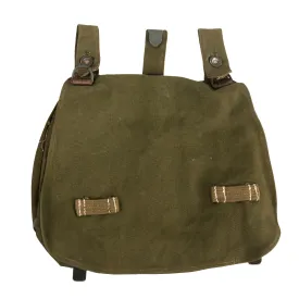 Original German WWII Heer Army M31 Breadbag in Olive Green Canvas with RBNr. Marking