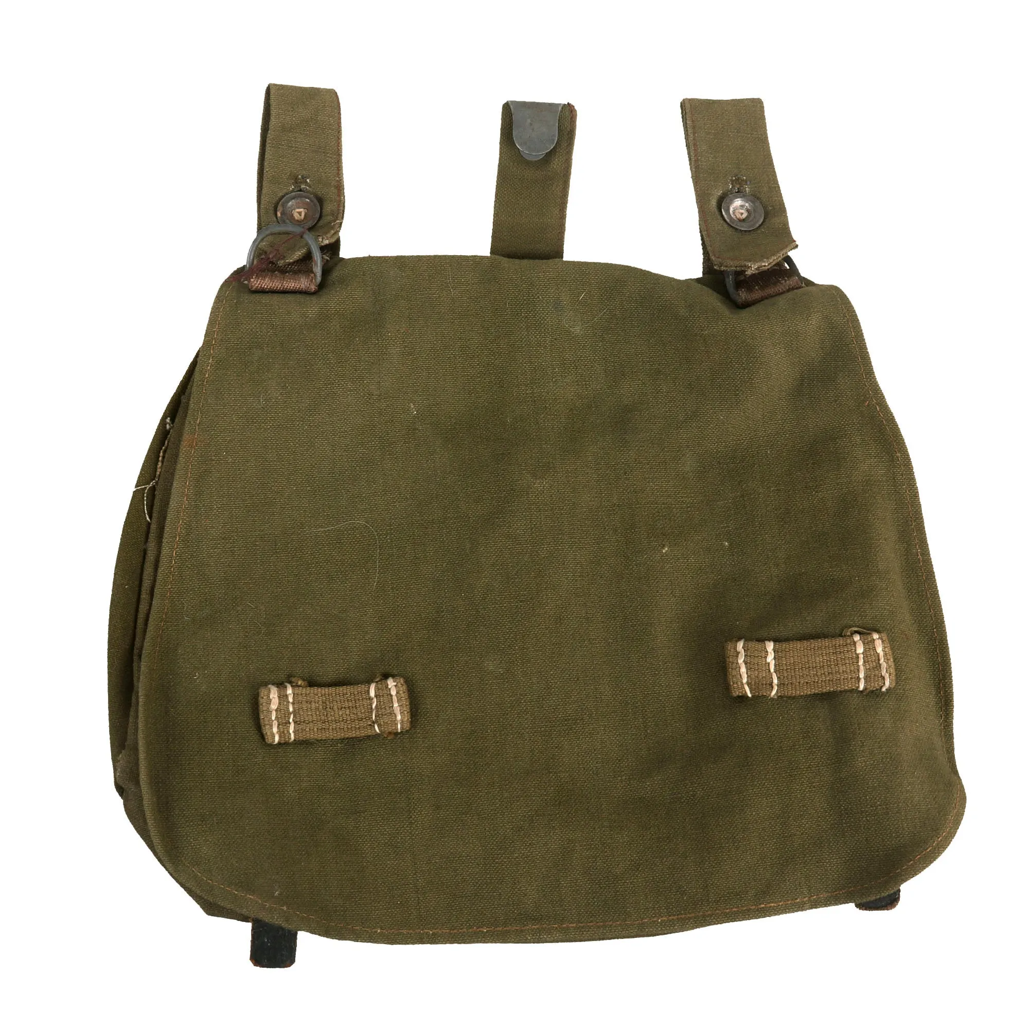 Original German WWII Heer Army M31 Breadbag in Olive Green Canvas with RBNr. Marking